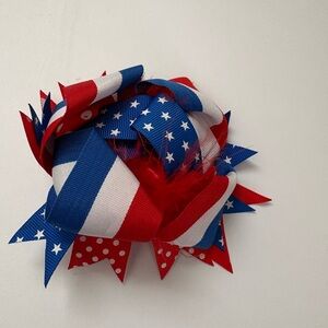Patriotic Hair Bow with Stars